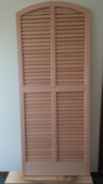 Custom exterior shutters built with all mortise and tenon construction.